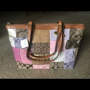 Coach Signature Patchwork Tote